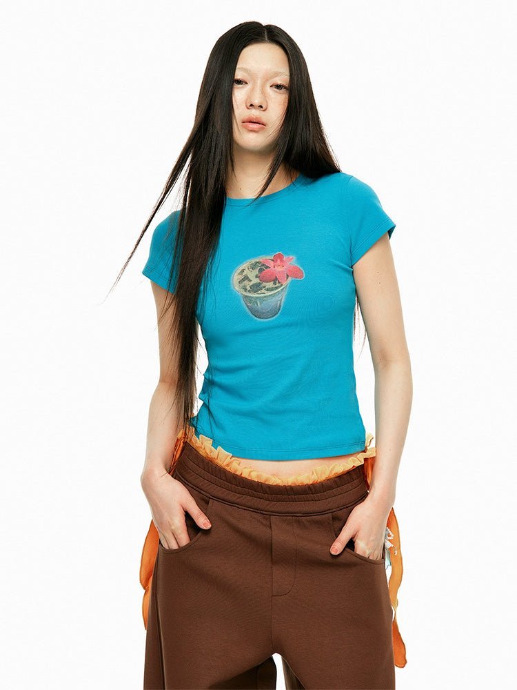 BloomByte Slide - On Graphic Tee - paper.bruise