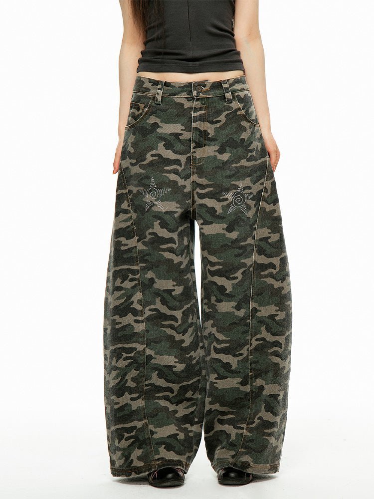 Camo Blade - Cut Cargo Pants - paper.bruise