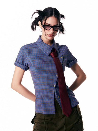 Academic Snap - Tie Blouse - paper.bruise