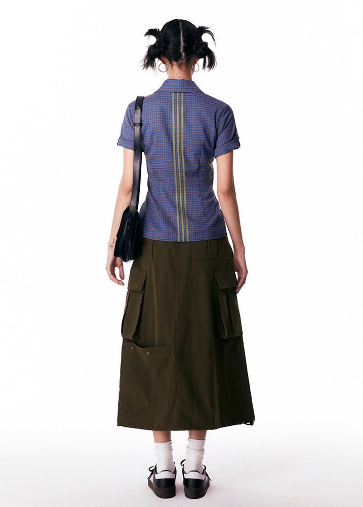 Academic Snap - Tie Blouse - paper.bruise