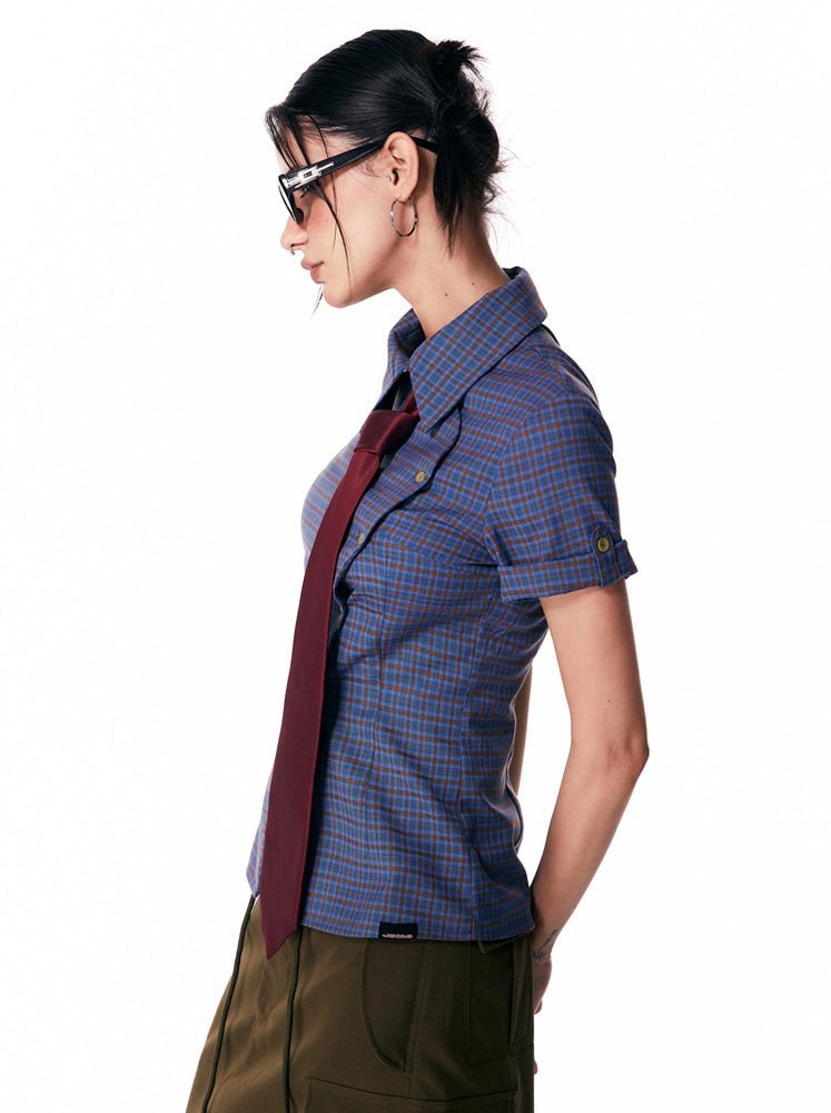 Academic Snap - Tie Blouse - paper.bruise