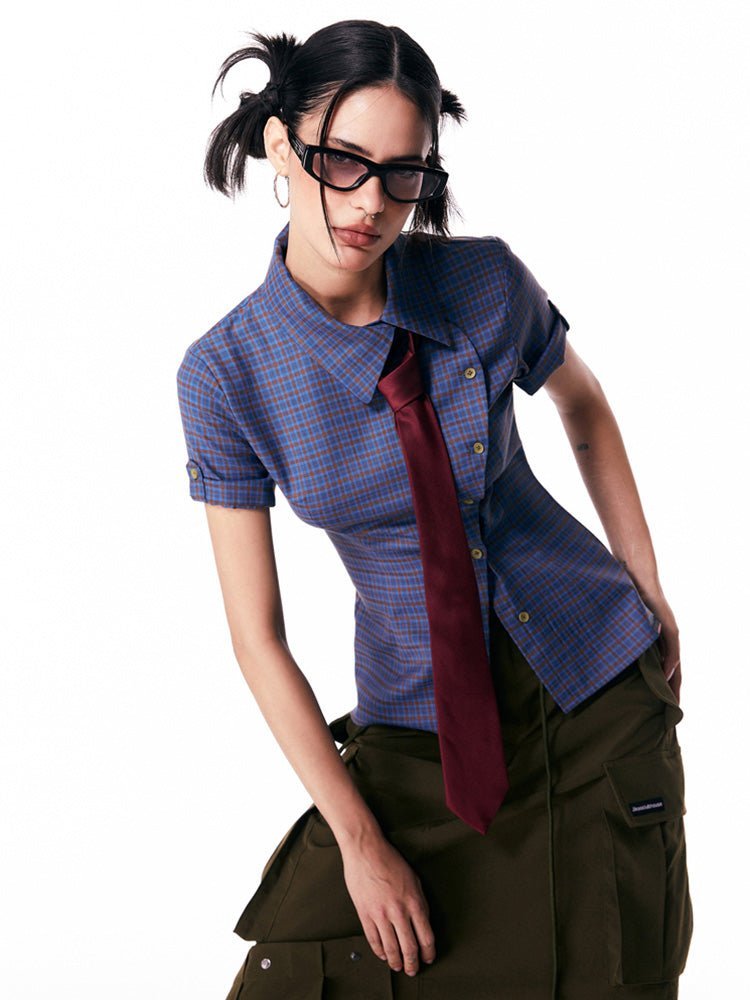 Academic Snap - Tie Blouse - paper.bruise