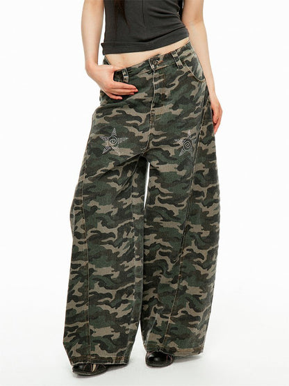 Camo Blade - Cut Cargo Pants - paper.bruise