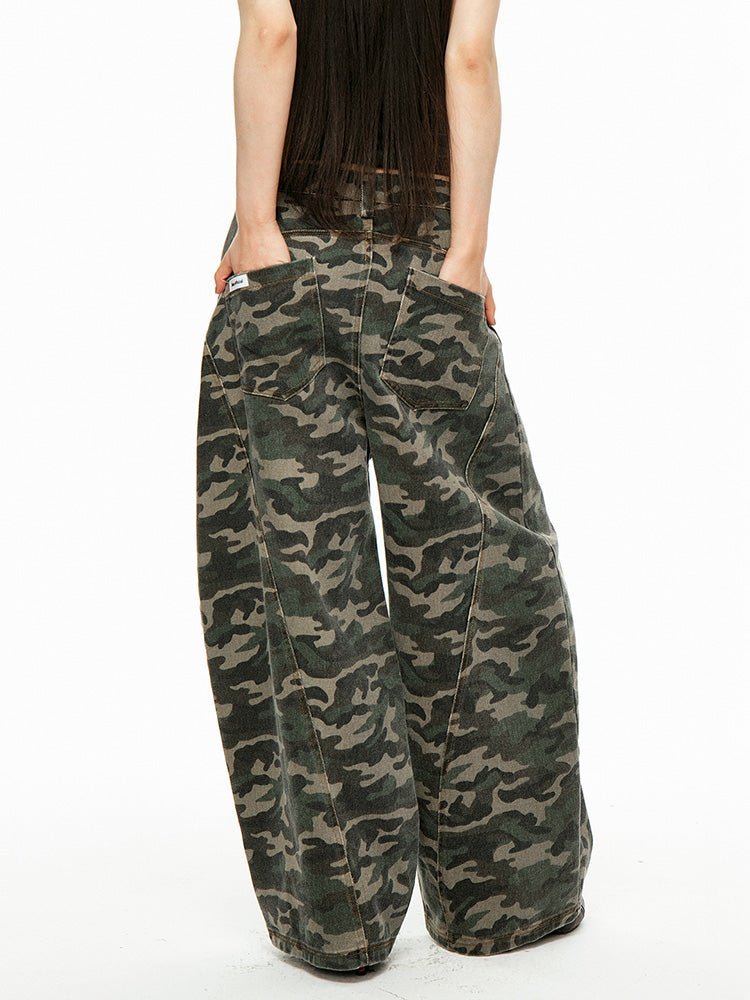 Camo Blade - Cut Cargo Pants - paper.bruise