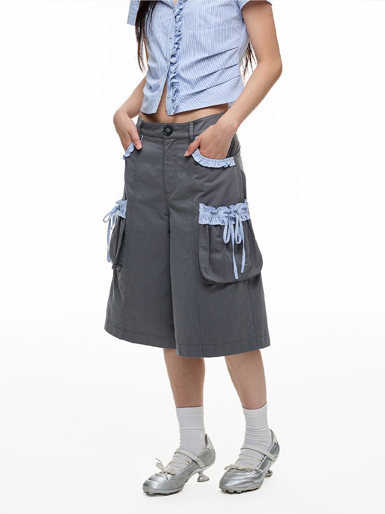 Flare - Leg Pocket Dual Short - paper.bruise